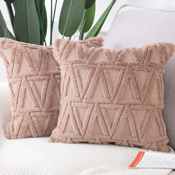 Taupe throw pillows - 16 x 16 - Picture 3 of 3